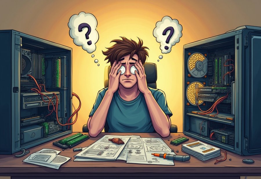 Embrace the humorous chaos of DIY computer upgrades
